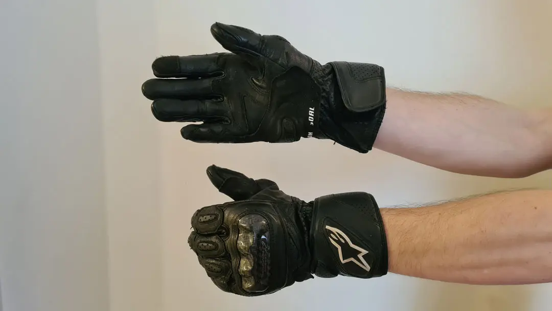 Alpinestars SP2 gloves front and rear view